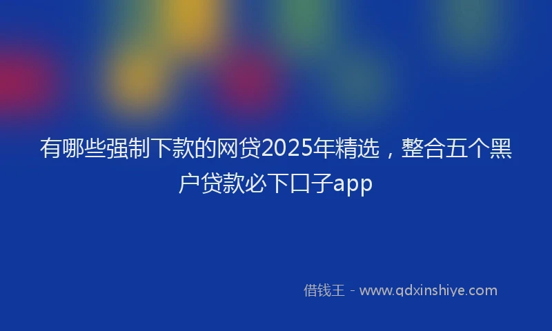 有哪些强制下款的网贷2025年精选，整合五个黑户贷款必下口子app