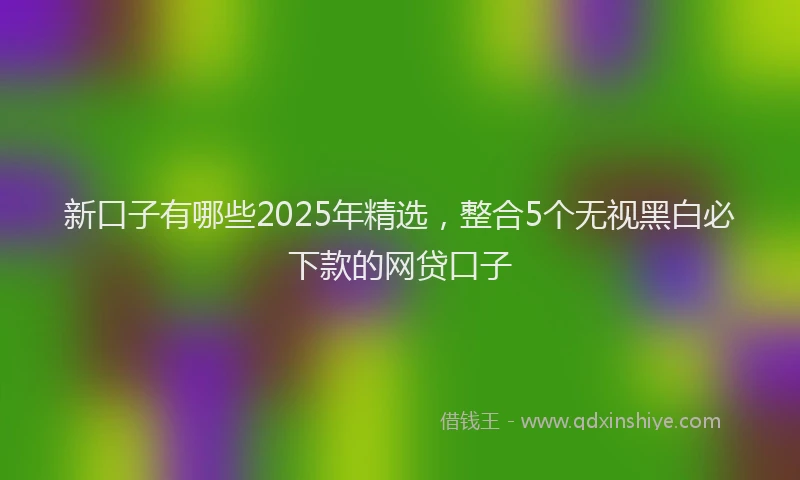 新口子有哪些2025年精选，整合5个无视黑白必下款的网贷口子