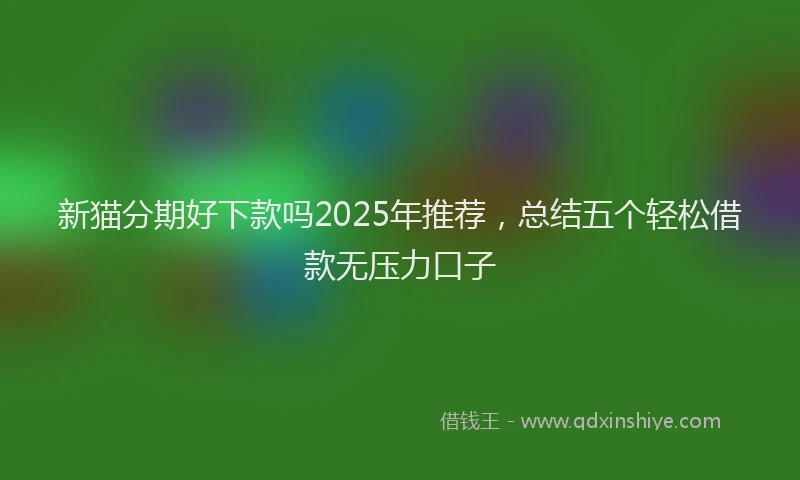 新猫分期好下款吗2025年推荐，总结五个轻松借款无压力口子
