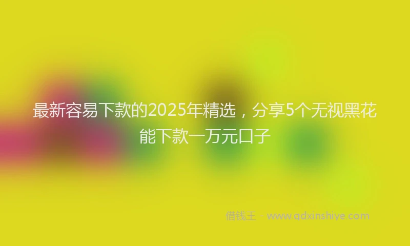 最新容易下款的2025年精选，分享5个无视黑花能下款一万元口子
