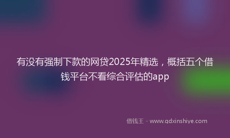 有没有强制下款的网贷2025年精选，概括五个借钱平台不看综合评估的app