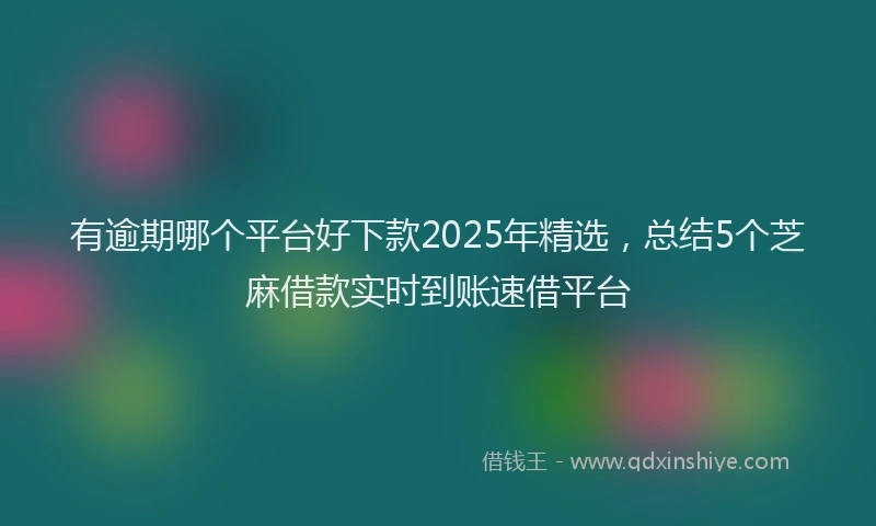 有逾期哪个平台好下款2025年精选，总结5个芝麻借款实时到账速借平台