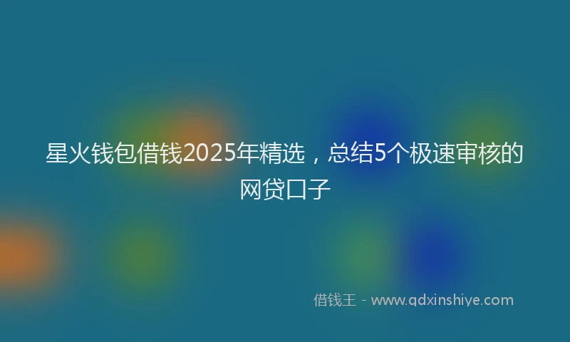 星火钱包借钱2025年精选，总结5个极速审核的网贷口子