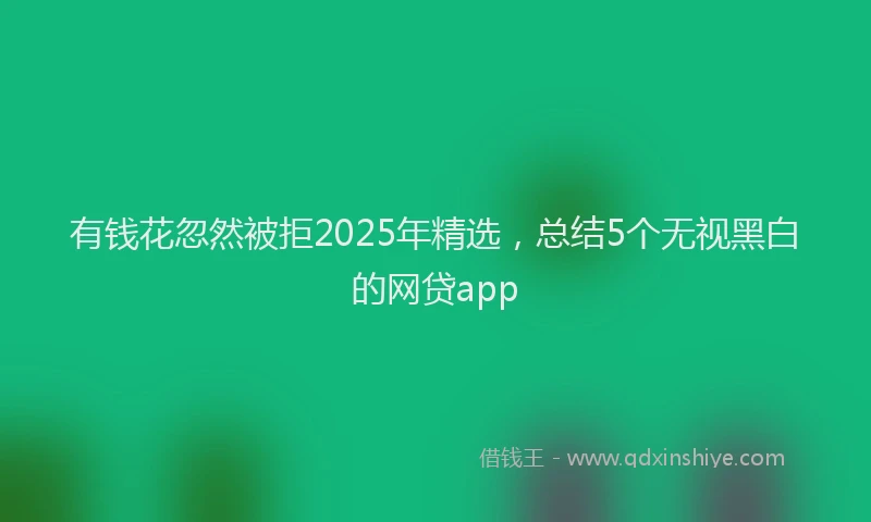 有钱花忽然被拒2025年精选，总结5个无视黑白的网贷app