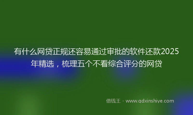 有什么网贷正规还容易通过审批的软件还款2025年精选，梳理五个不看综合评分的网贷