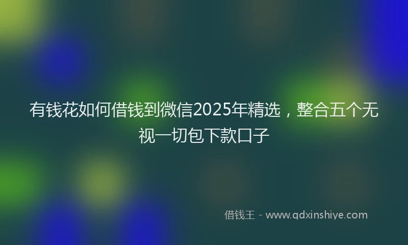 有钱花如何借钱到微信2025年精选，整合五个无视一切包下款口子