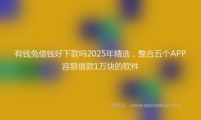 有钱兔借钱好下款吗2025年精选，整合五个APP容易借款1万块的软件