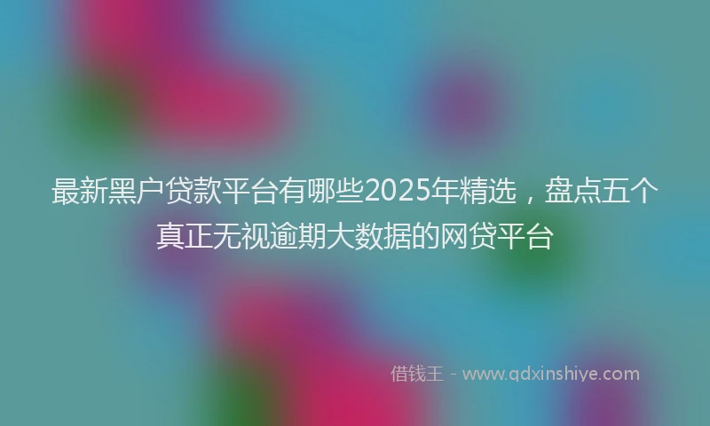 最新黑户贷款平台有哪些2025年精选，盘点五个真正无视逾期大数据的网贷平台
