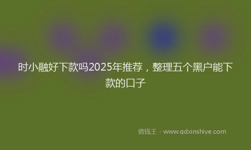 时小融好下款吗2025年推荐，整理五个黑户能下款的口子