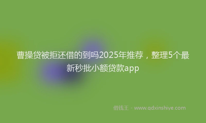 曹操贷被拒还借的到吗2025年推荐，整理5个最新秒批小额贷款app
