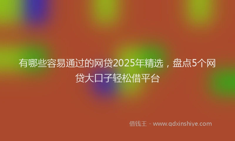 有哪些容易通过的网贷2025年精选，盘点5个网贷大口子轻松借平台
