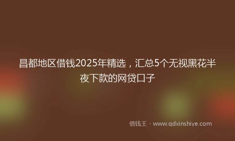昌都地区借钱2025年精选，汇总5个无视黑花半夜下款的网贷口子