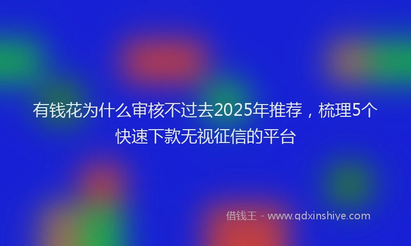 有钱花为什么审核不过去2025年推荐，梳理5个快速下款无视征信的平台