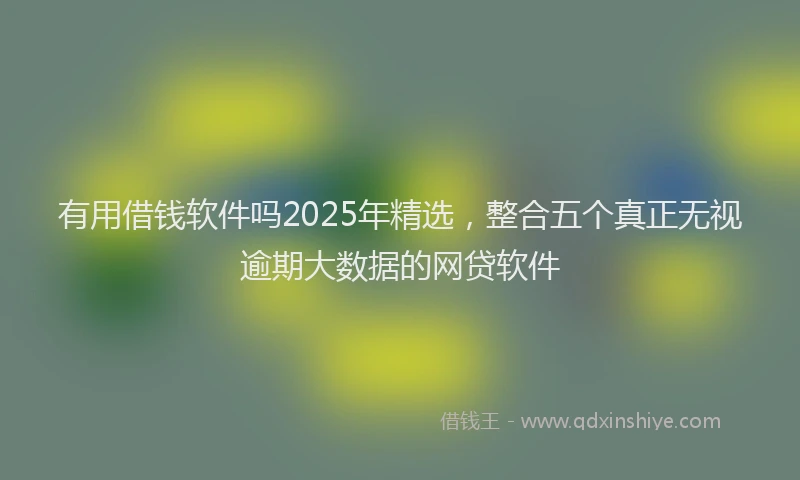 有用借钱软件吗2025年精选，整合五个真正无视逾期大数据的网贷软件