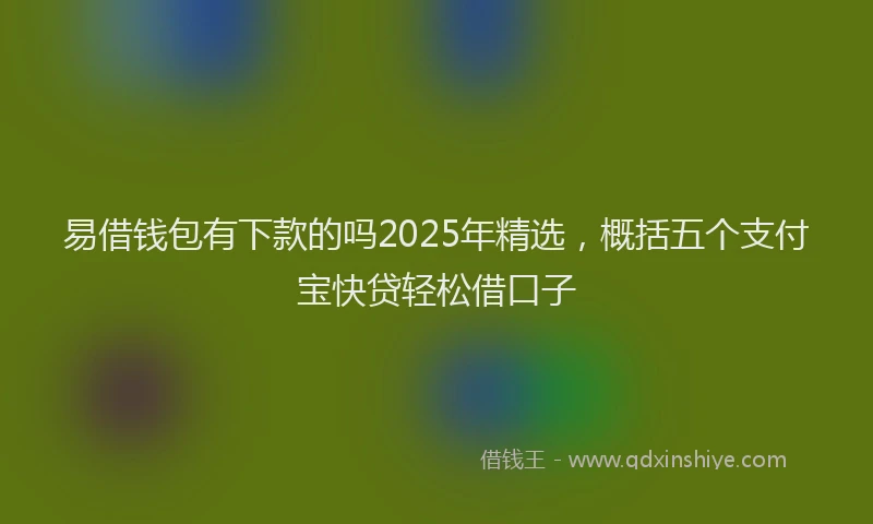 易借钱包有下款的吗2025年精选，概括五个支付宝快贷轻松借口子