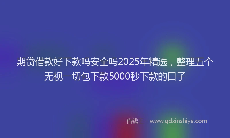 期贷借款好下款吗安全吗2025年精选，整理五个无视一切包下款5000秒下款的口子