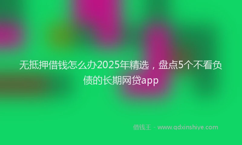 无抵押借钱怎么办2025年精选，盘点5个不看负债的长期网贷app
