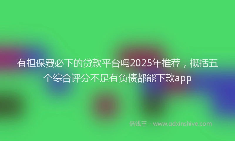 有担保费必下的贷款平台吗2025年推荐，概括五个综合评分不足有负债都能下款app