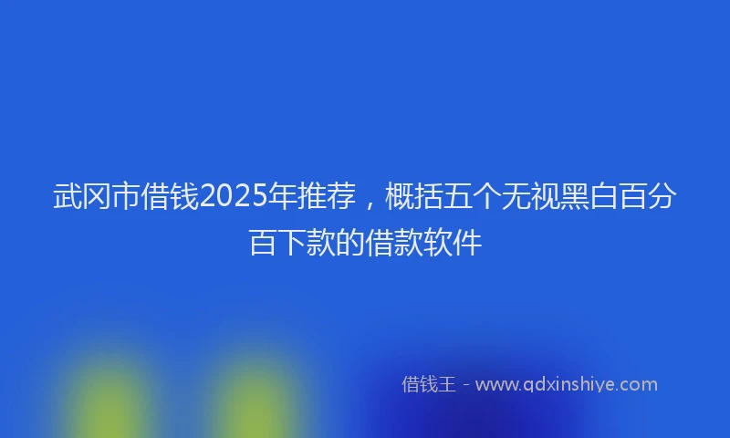 武冈市借钱2025年推荐，概括五个无视黑白百分百下款的借款软件