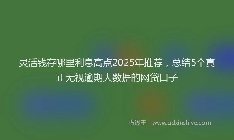 灵活钱存哪里利息高点2025年推荐，总结5个真正无视逾期大数据的网贷口子