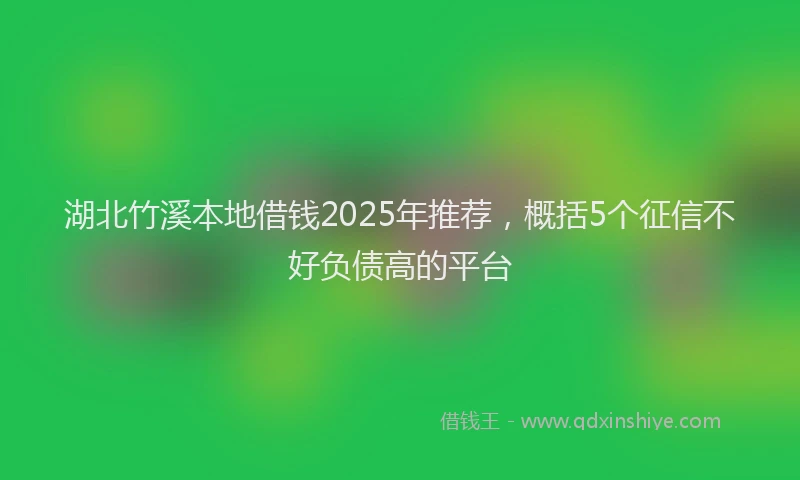 湖北竹溪本地借钱2025年推荐，概括5个征信不好负债高的平台