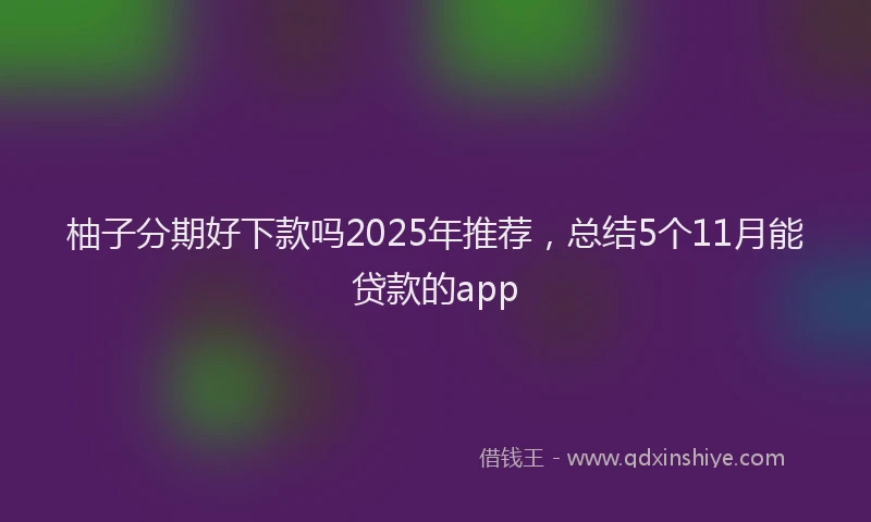 柚子分期好下款吗2025年推荐，总结5个11月能贷款的app