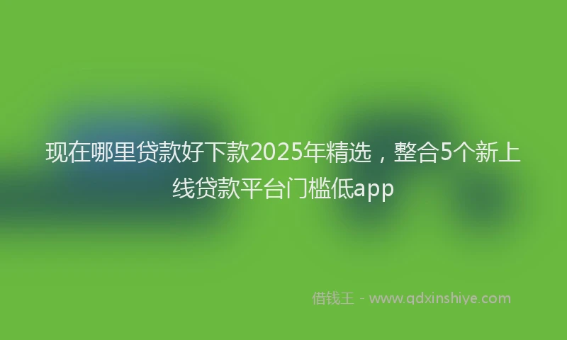 现在哪里贷款好下款2025年精选，整合5个新上线贷款平台门槛低app