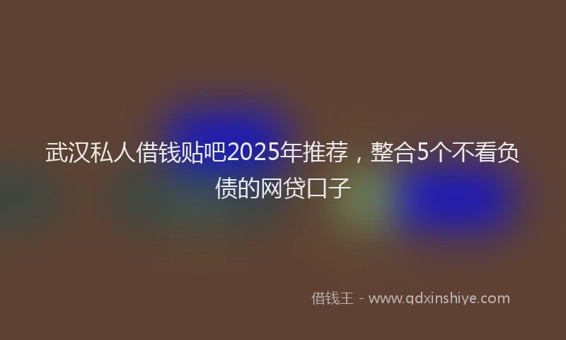 武汉私人借钱贴吧2025年推荐，整合5个不看负债的网贷口子