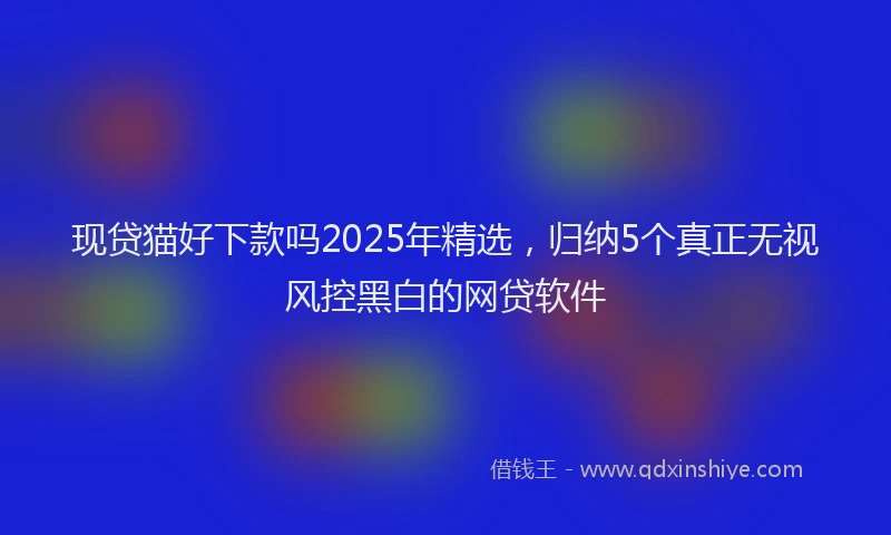 现贷猫好下款吗2025年精选，归纳5个真正无视风控黑白的网贷软件