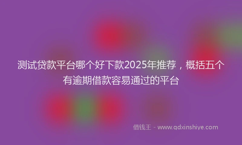 测试贷款平台哪个好下款2025年推荐，概括五个有逾期借款容易通过的平台