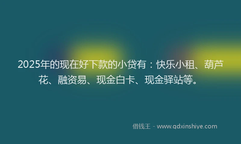 2025年的现在好下款的小贷有：快乐小租、葫芦花、融资易、现金白卡、现金驿站等。