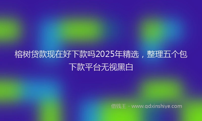 榕树贷款现在好下款吗2025年精选，整理五个包下款平台无视黑白