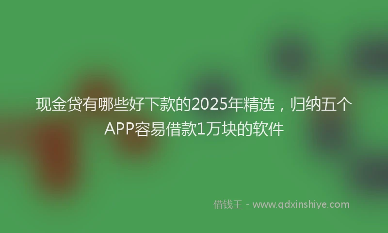 现金贷有哪些好下款的2025年精选，归纳五个APP容易借款1万块的软件