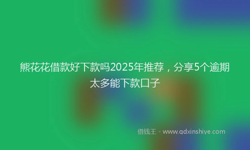 熊花花借款好下款吗2025年推荐，分享5个逾期太多能下款口子
