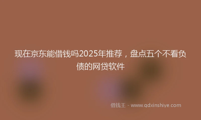 现在京东能借钱吗2025年推荐，盘点五个不看负债的网贷软件