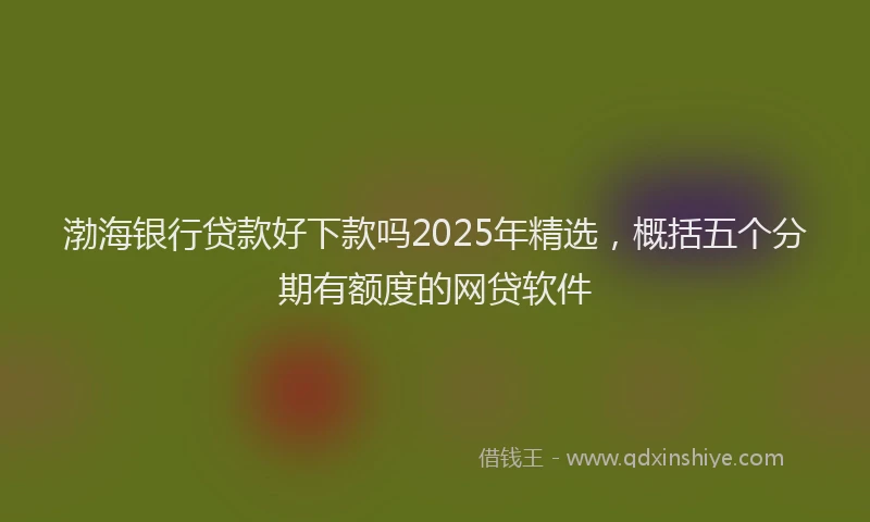 渤海银行贷款好下款吗2025年精选，概括五个分期有额度的网贷软件