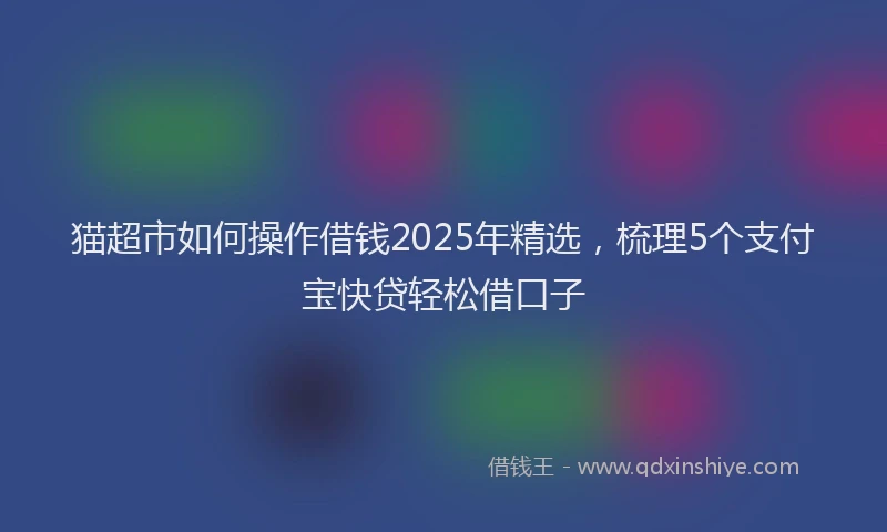 猫超市如何操作借钱2025年精选，梳理5个支付宝快贷轻松借口子