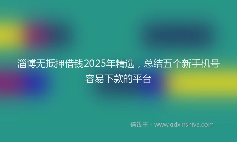 淄博无抵押借钱2025年精选，总结五个新手机号容易下款的平台