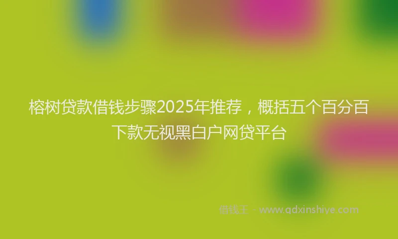 榕树贷款借钱步骤2025年推荐，概括五个百分百下款无视黑白户网贷平台