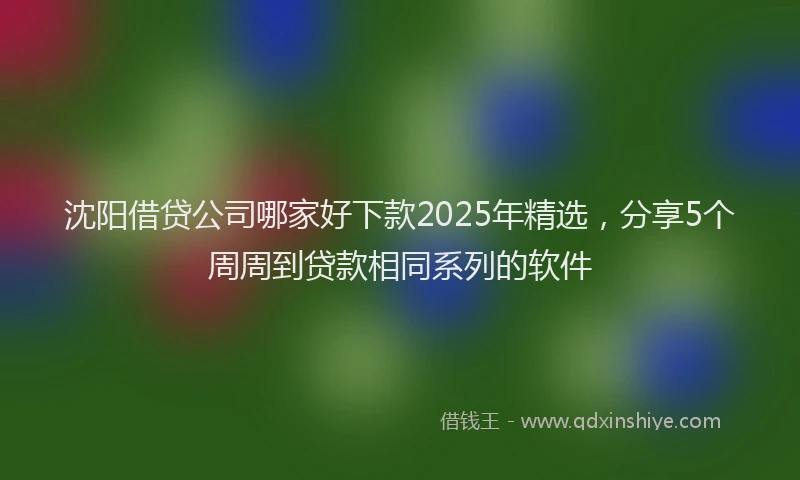 沈阳借贷公司哪家好下款2025年精选，分享5个周周到贷款相同系列的软件