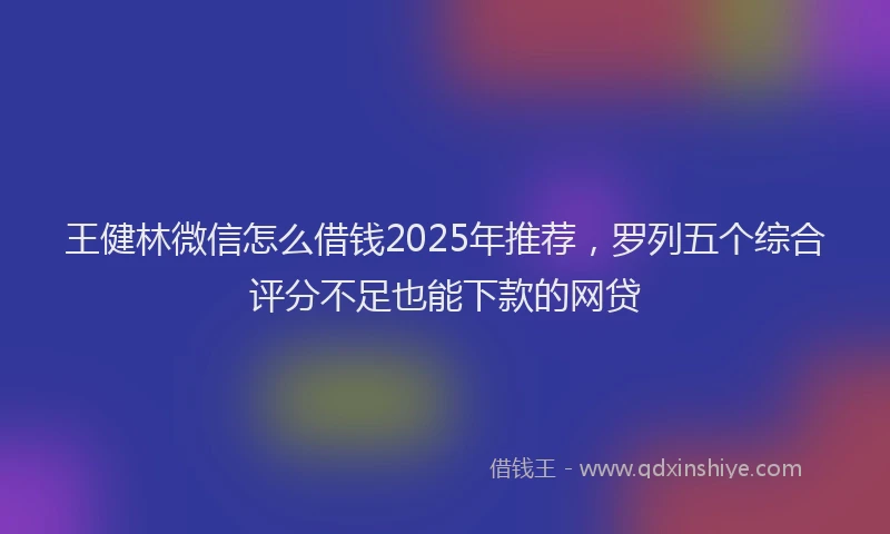 王健林微信怎么借钱2025年推荐，罗列五个综合评分不足也能下款的网贷