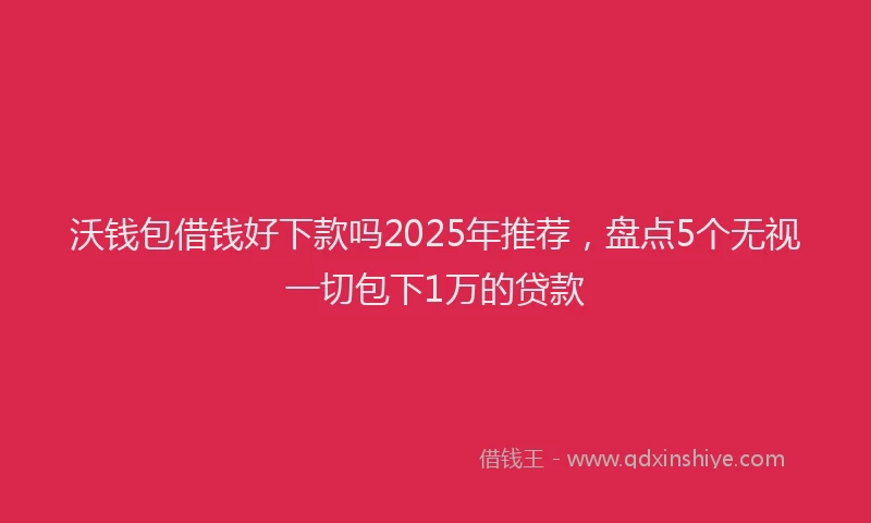 沃钱包借钱好下款吗2025年推荐，盘点5个无视一切包下1万的贷款