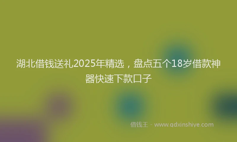 湖北借钱送礼2025年精选，盘点五个18岁借款神器快速下款口子
