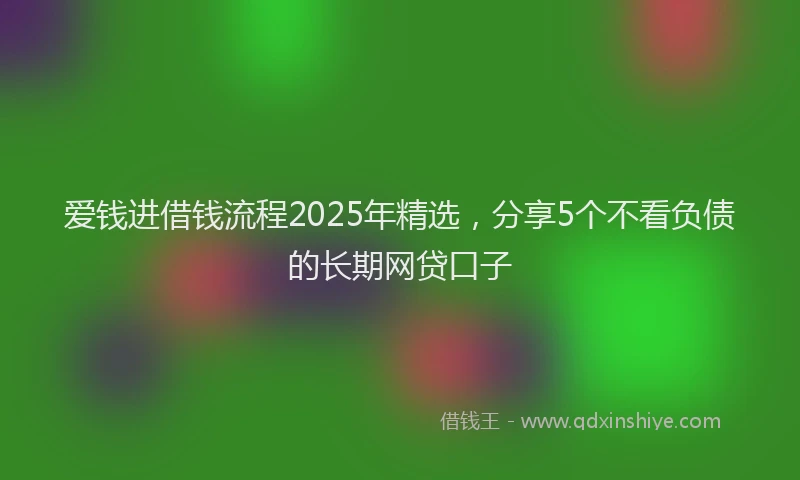爱钱进借钱流程2025年精选，分享5个不看负债的长期网贷口子
