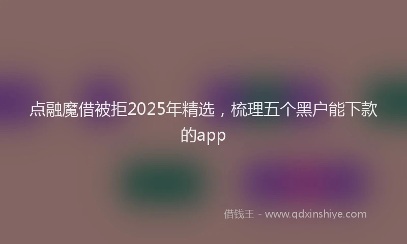 点融魔借被拒2025年精选，梳理五个黑户能下款的app