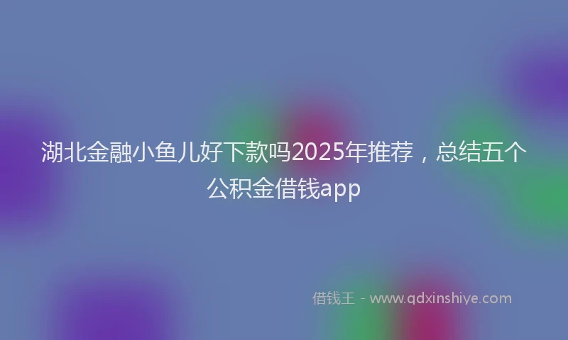 湖北金融小鱼儿好下款吗2025年推荐，总结五个公积金借钱app