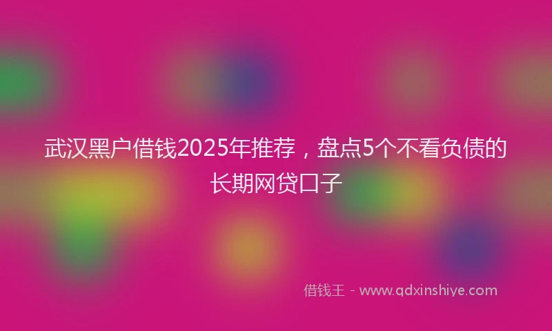 武汉黑户借钱2025年推荐，盘点5个不看负债的长期网贷口子