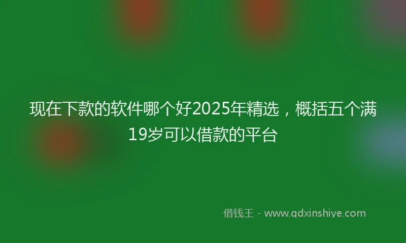 现在下款的软件哪个好2025年精选，概括五个满19岁可以借款的平台