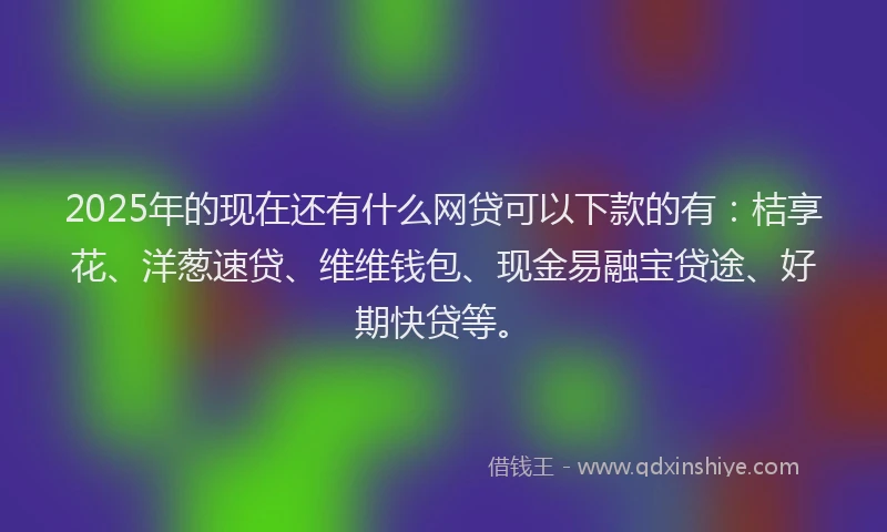 2025年的现在还有什么网贷可以下款的有：桔享花、洋葱速贷、维维钱包、现金易融宝贷途、好期快贷等。