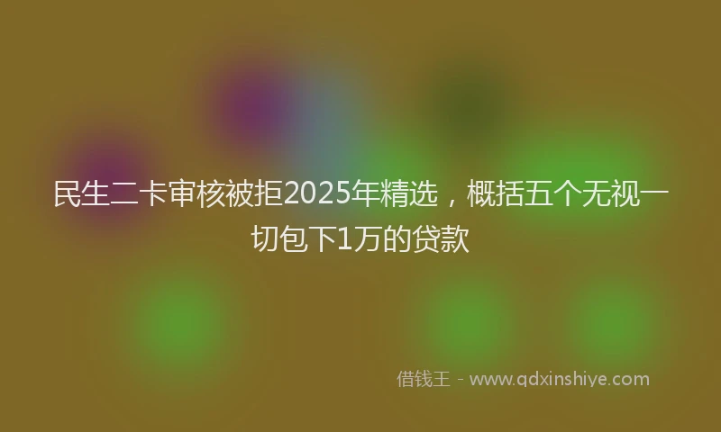 民生二卡审核被拒2025年精选，概括五个无视一切包下1万的贷款